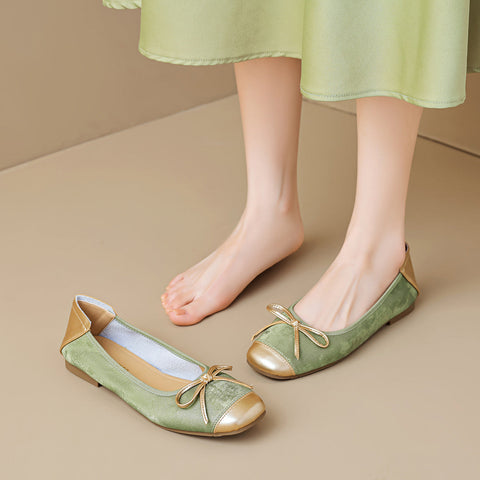 Women's Soft-soled Low-cut Bow-tie Flat Shoes