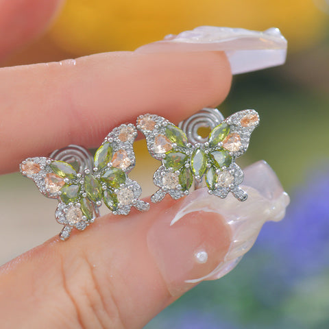 Butterfly Zircon Exquisite And Versatile Niche Earrings