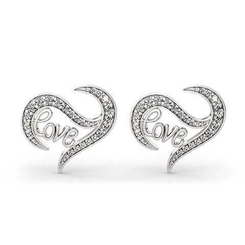 Women's Simple And Versatile Geometric Irregular Heart Earrings