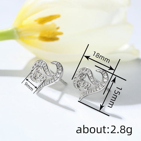 Women's Simple And Versatile Geometric Irregular Heart Earrings
