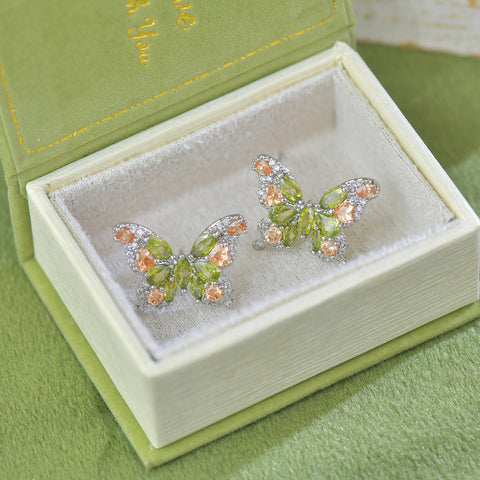 Butterfly Zircon Exquisite And Versatile Niche Earrings