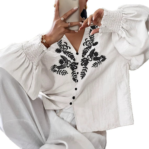 Autumn New Style Fashion Single-Breasted Long-Sleeve Shirt For Women